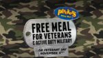 Pluckers Wing Bar FREE Veterans Day Meal